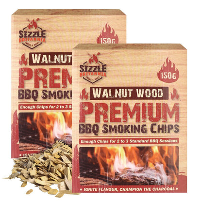 2 BBQ Smoking Wood Chips For Food 150g Smoker Chunks Apple Hickory Walnut Cherry