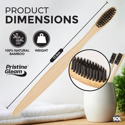 2-12pk Bamboo Toothbrush Multipack | Medium Biodegradable Eco Friendly Bristles