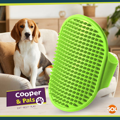Dog Grooming Mitt Pet Glove Brush | Cat Fur Hair Remover Deshedding Hand Massage