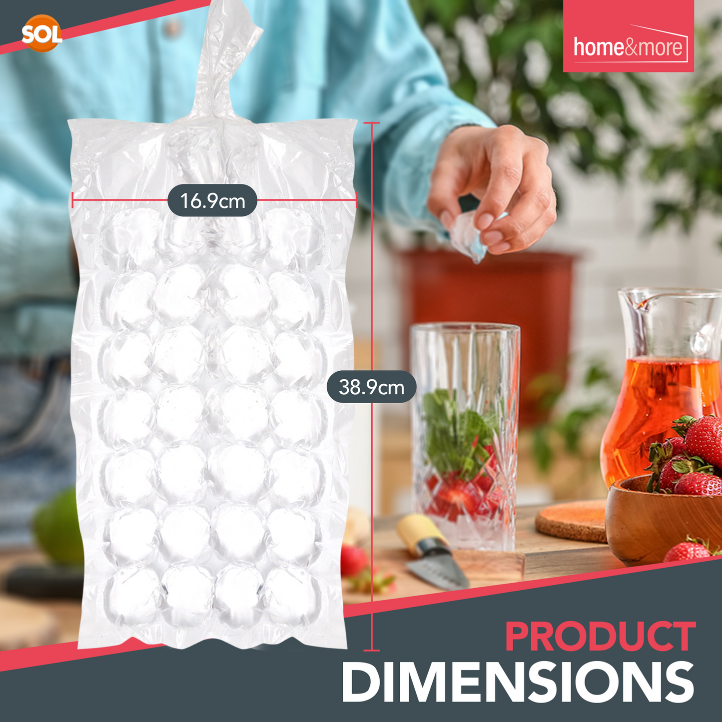 Ice Cube Freezer Bags | 840 Disposable Cubes Clear Maker Bags | 30 Pack