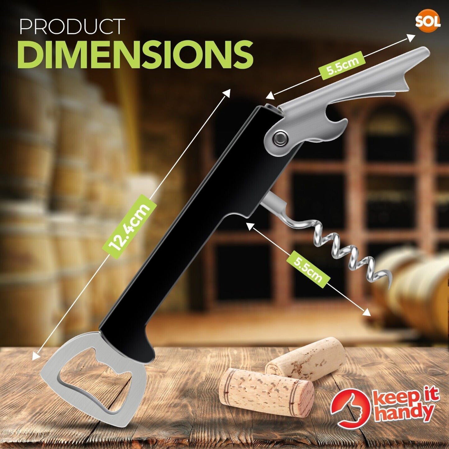 Metal Bottle Opener | Beer Bar Wine Corkscrew Professional Waiters Friend Tool