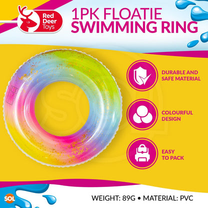Kids Inflatable Swim Ring Swimming Pool Float Aid Beach Toy for Children 4-10Yrs