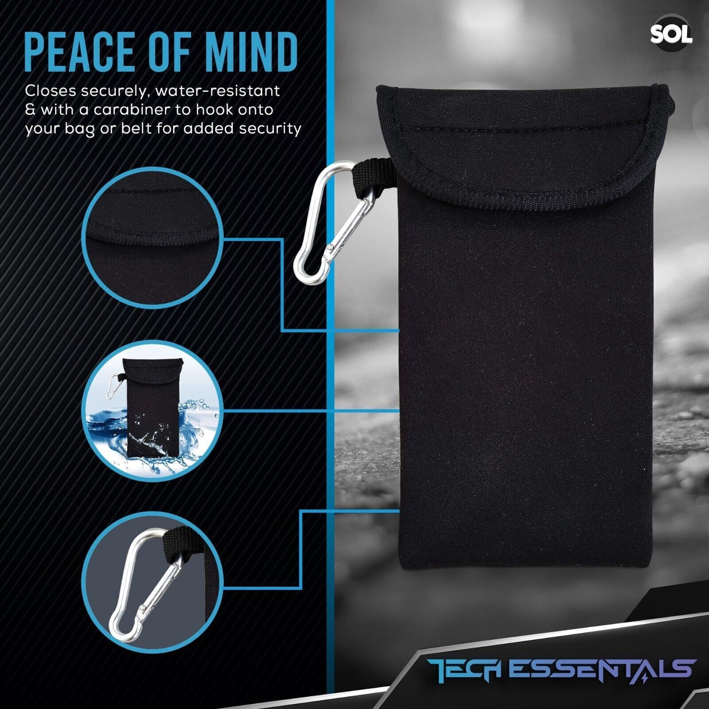Neoprene Phone Case Sock Cover Pouch Universal Mobile to 6.7" for iPhone Samsung