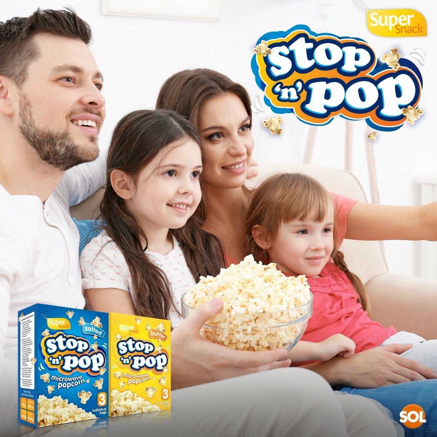 12 x 85g Microwave Popcorn | Butter & Salted Flavour Movie Cinema Theatre Party