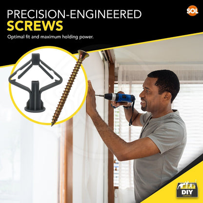 Cavity Wall Plugs and Screws Set – 21 Pack