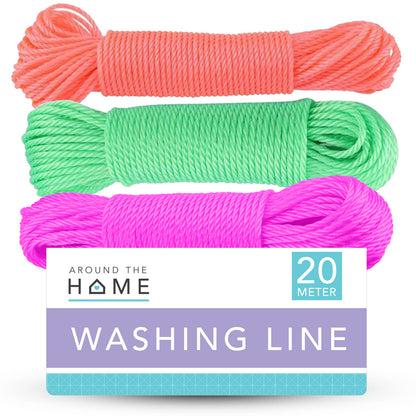 1-3X Strong Washing Line Rope 20M Heavy Duty Premium Tough Clothes Laundry Dryer