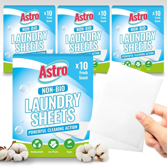 10-40pk Laundry Sheets Eco Detergent Clothes Fabric Washing Machine Bio Non Bio