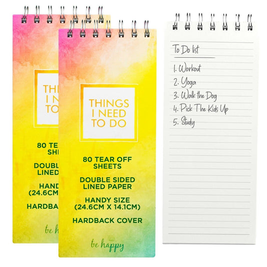 2PK 80 Sheet Things To Do List Note Pad Notebook Shopping Weekly Planner Notepad