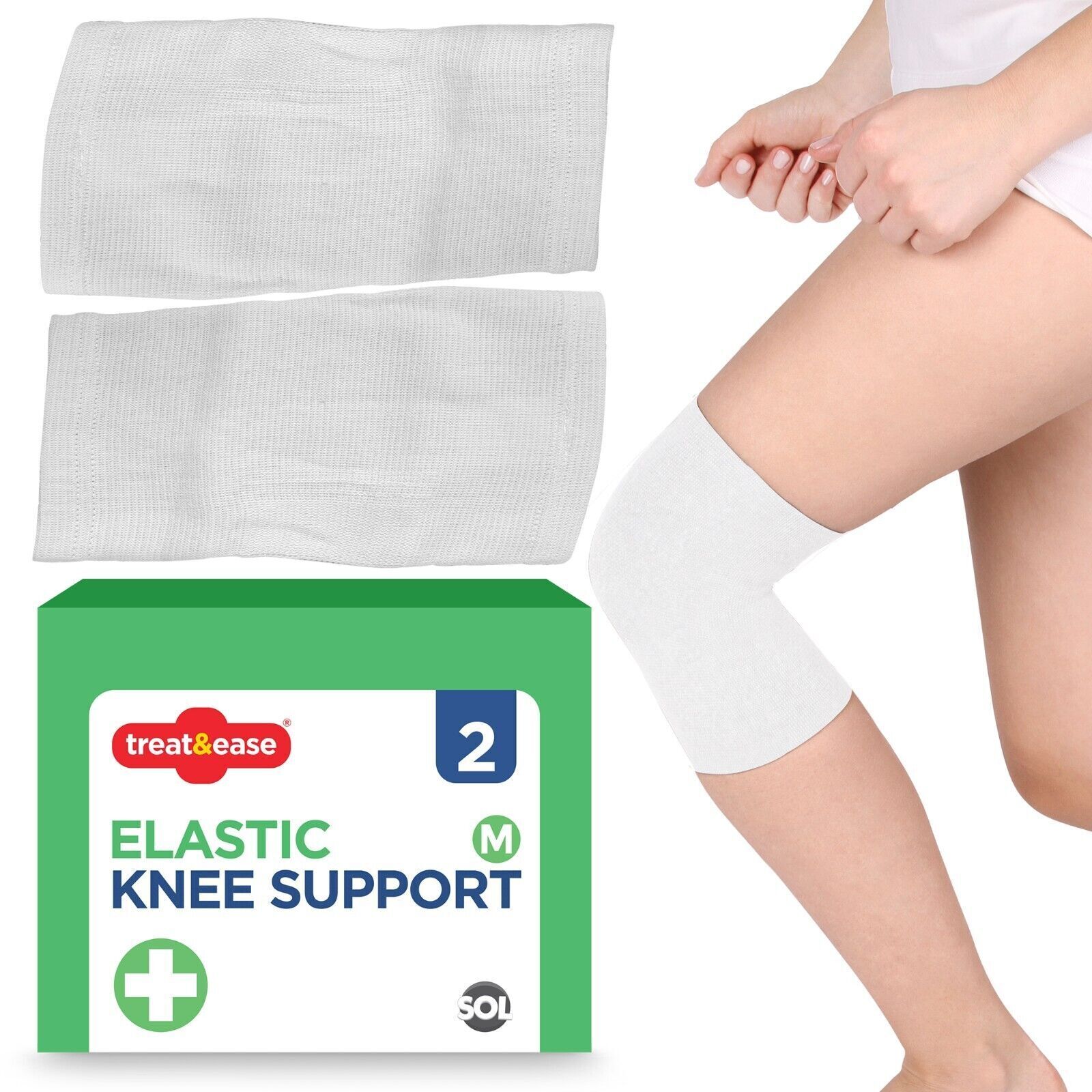2-4PK Elastic Knee Support Bandage Compression Sleeve Wrap Pair For Pain Relief