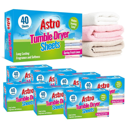 80-280 Tumble Dryer Sheets Fresh Linen Scented Fabric Laundry Softener Freshener