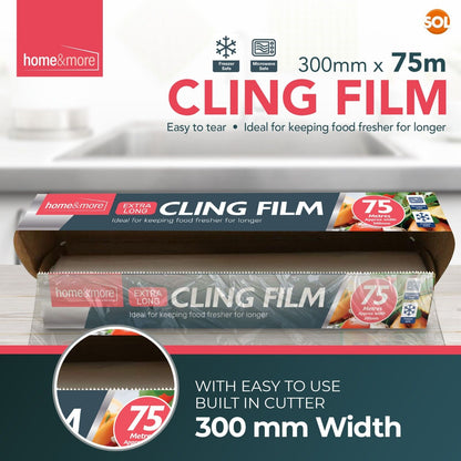 300-600M 30cm Cling Film Food Catering Easy Cut Large Refill Rolls Kitchen Wrap