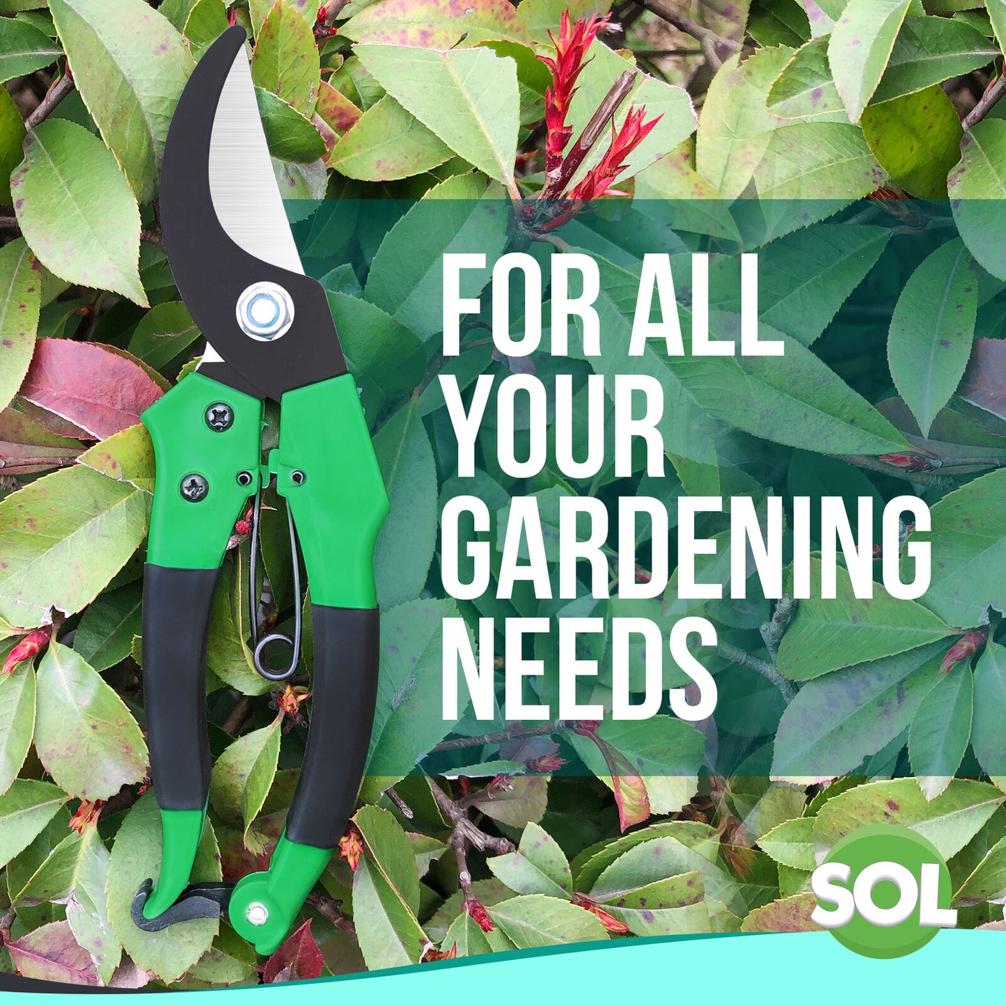 8" Pruning Shears Garden Secateurs Pruner Scissors Hand Plants Cutter Tool Snips