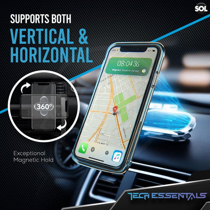 Universal Magnetic In Car Mobile Phone Holder Dashboard Dash Mount 360° Rotating