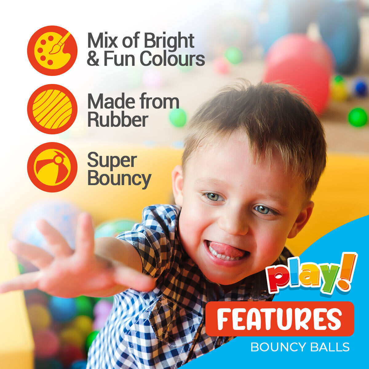 35-175 Rubber Bouncy Balls Jet Bouncing Kids Toy Loot Party Bag Fillers Birthday