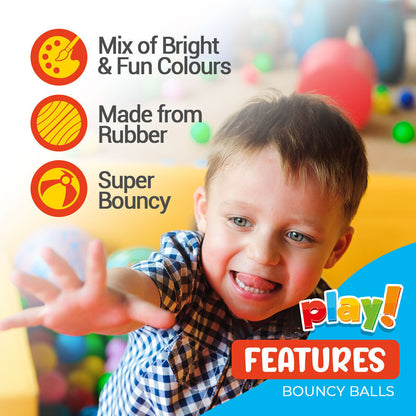 35-175 Rubber Bouncy Balls Jet Bouncing Kids Toy Loot Party Bag Fillers Birthday