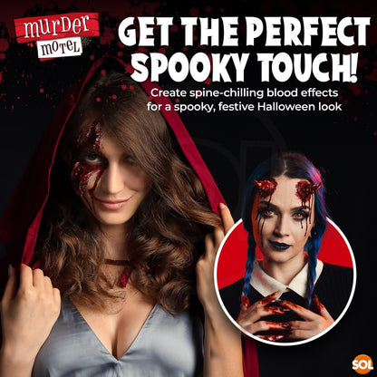 Halloween Make Up Kit Horror Face Paint Set - Fake Blood | White Latex | Sponge