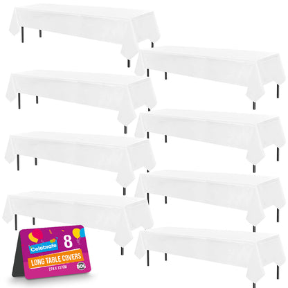 Plastic Rectangular Table Cloth Covers | Wipe Clean Party Tablecloths Disposable