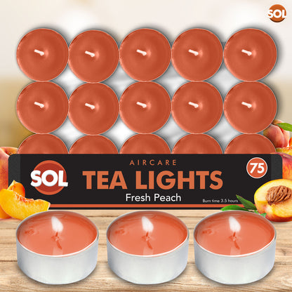 75pk Scented Tea Lights Candles | Various Fragrances 4 Hour Burn Time Tealights