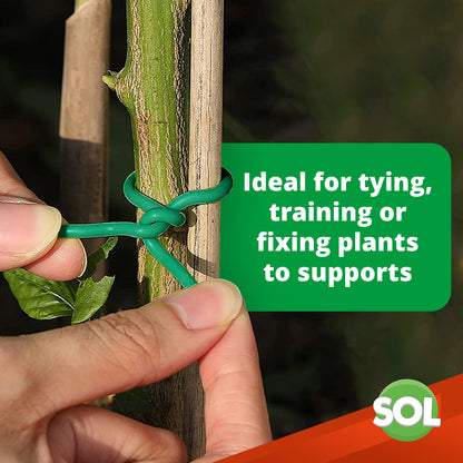 8m Plant Twist Ties Support Soft Reusable Weatherproof Garden Wire Flexible Tie