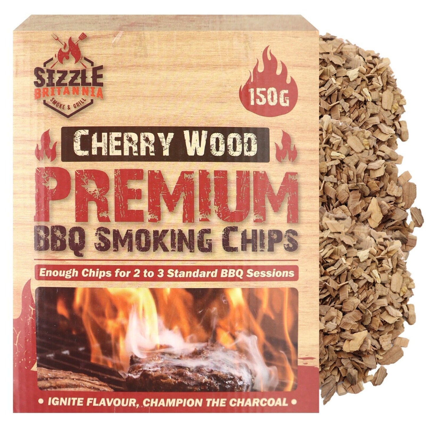 BBQ Smoking Wood Chips For Food 150g Smoker Chunks | Apple Hickory Walnut Cherry