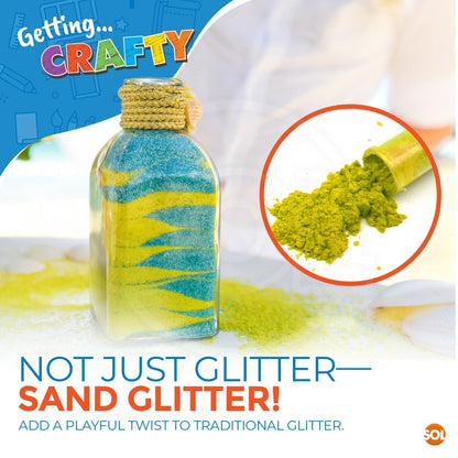 30-60 Decorative Coloured Craft Sand Assorted Colours Glitter Shaker Pots Tubes