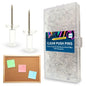 220-660 Clear Push Pins For Cork Board | Thumb Tacks Notice Bulletin Map Plastic