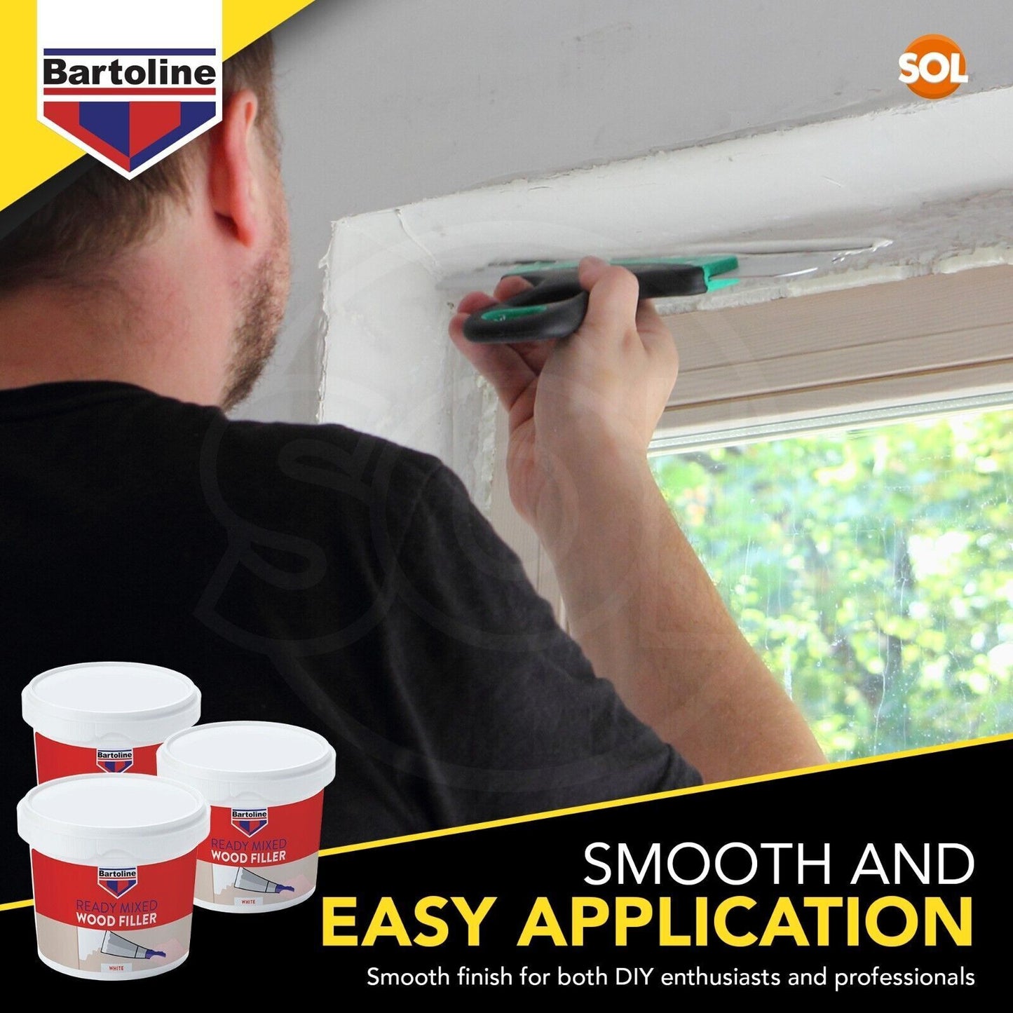2-6pk Wood Filler White 500g Ready Mixed Cracks Remover Repair Interior Exterior
