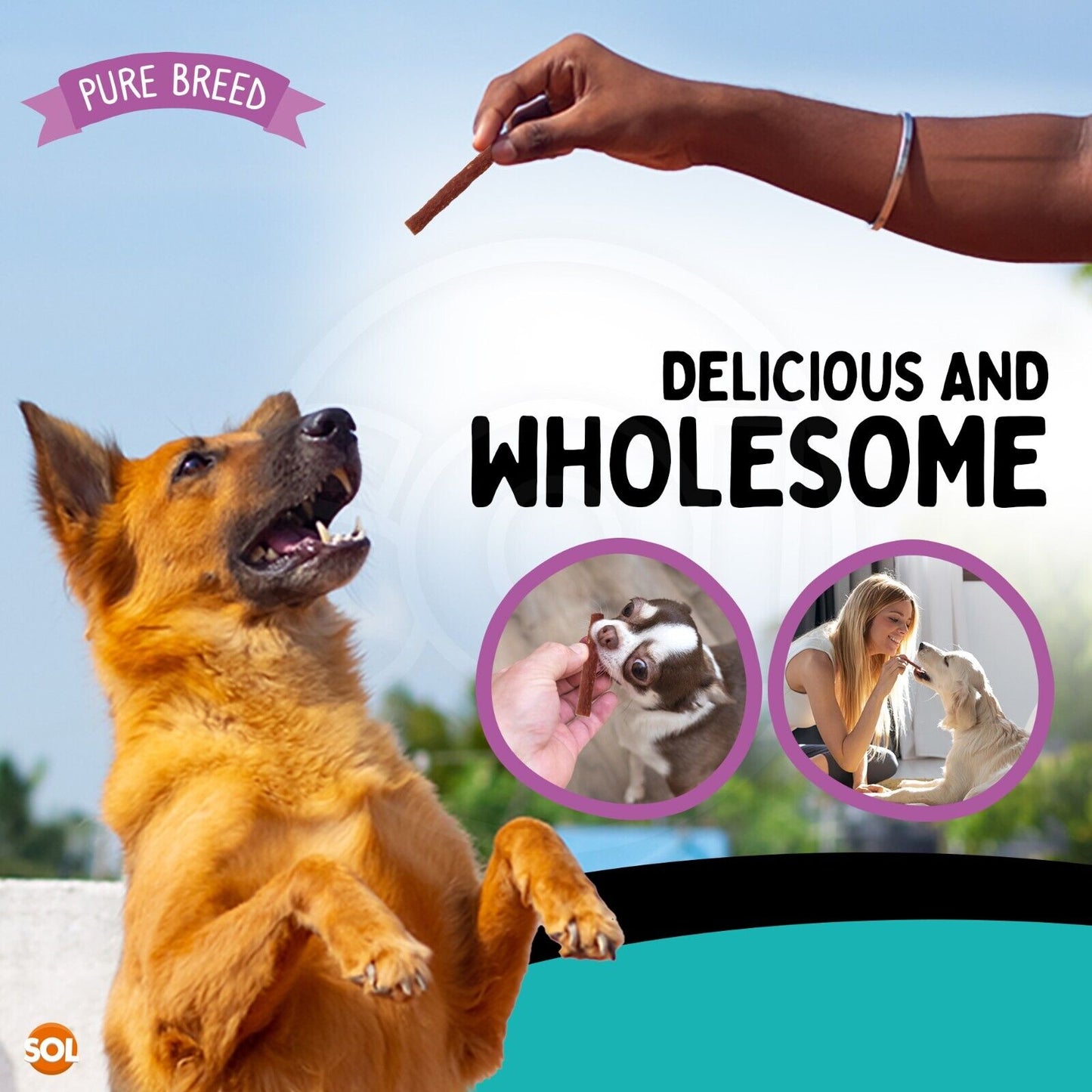 Chicken Strips Dog Treats Duck & Beef | 150g