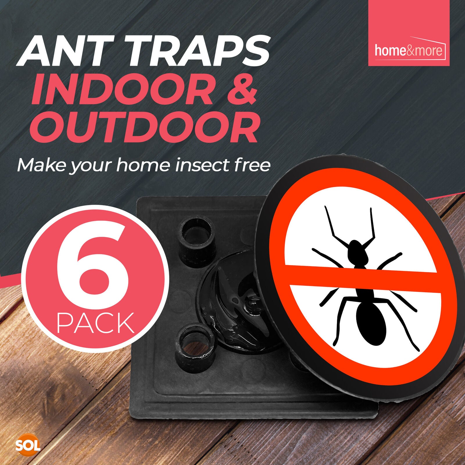 3pk-6pk Ant Trap Bait Stop Ants Killer Nest Station Insect Glue Outdoor Indoor