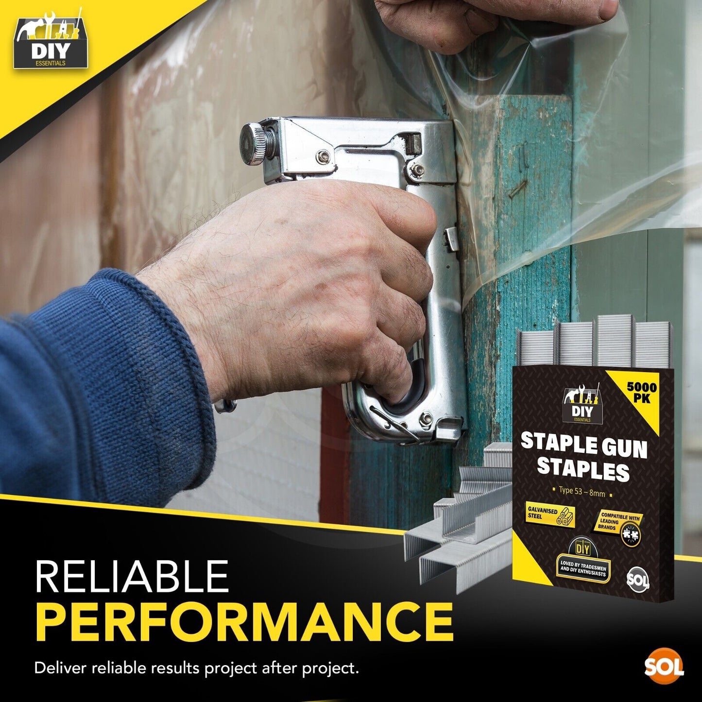 5000 Staples for Staple Gun | 10mm 8mm 14mm Type 53 140 | Heavy Duty Upholstery