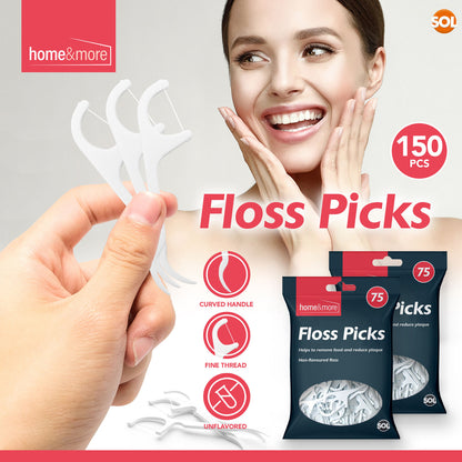 150pk Dental Floss Sticks | Interdental Tooth Harps Teeth Picks Oral Plaque Care