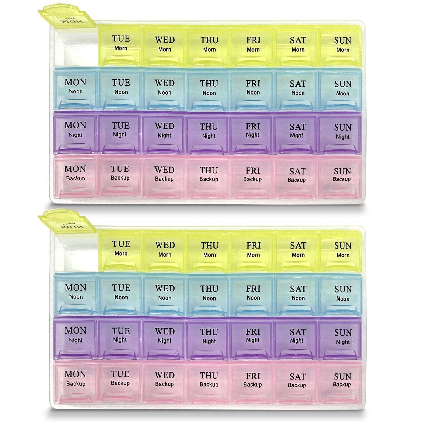 Pill Box Large Daily Tablet Organiser 7 Day Night Holders Travel Dispenser Boxes