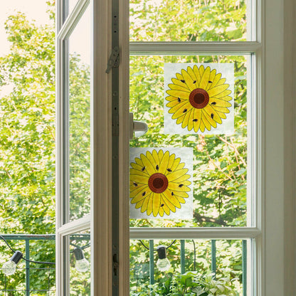 8pk Fly Trap Window Stickers Sticky Sunflower Insect Bug Flies Killer Catcher