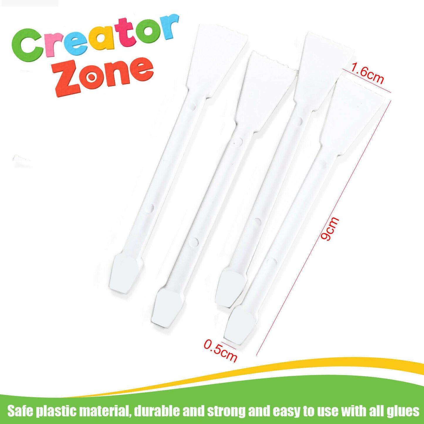 30pk Glue Spreaders Flexible Plastic PVA Adhesive Paste Spatulas Kids Arts Craft