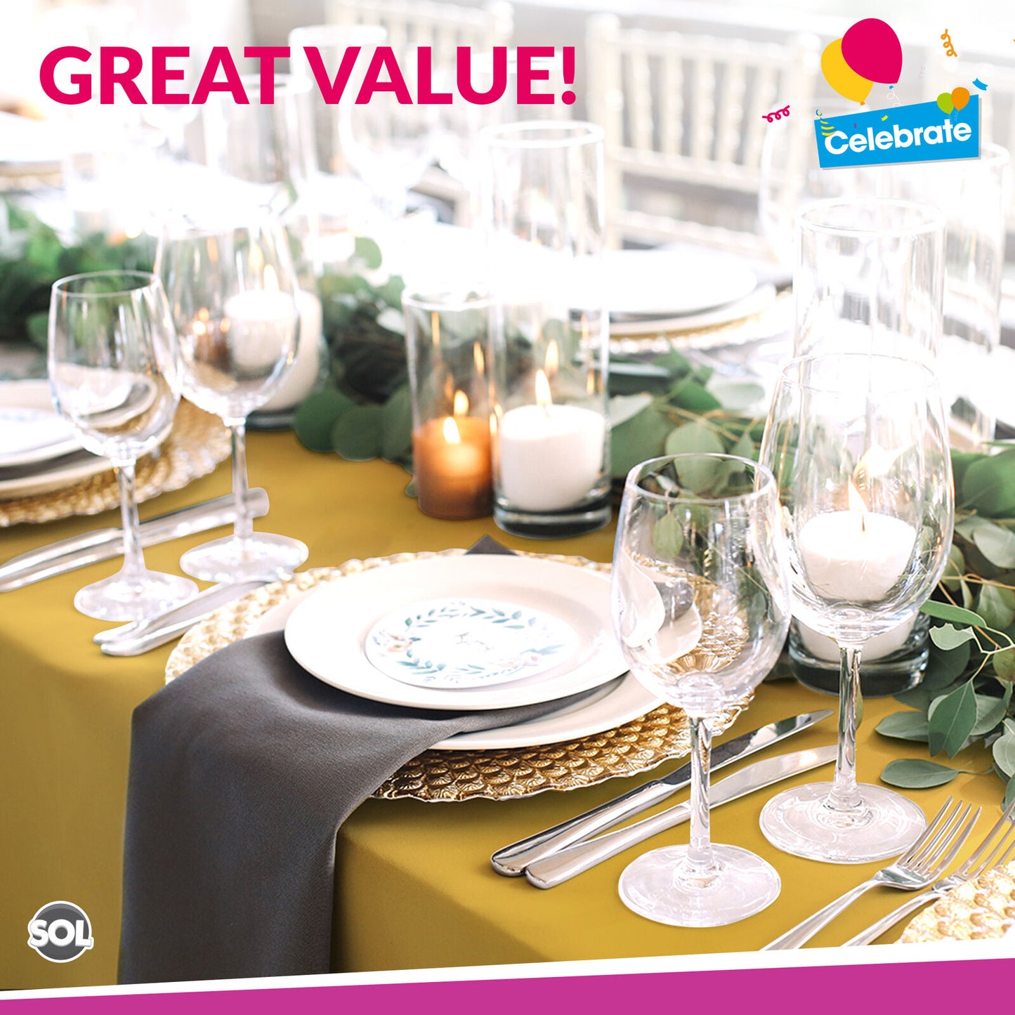 Plastic Rectangular Table Cloth Covers | Wipe Clean Party Tablecloths Disposable