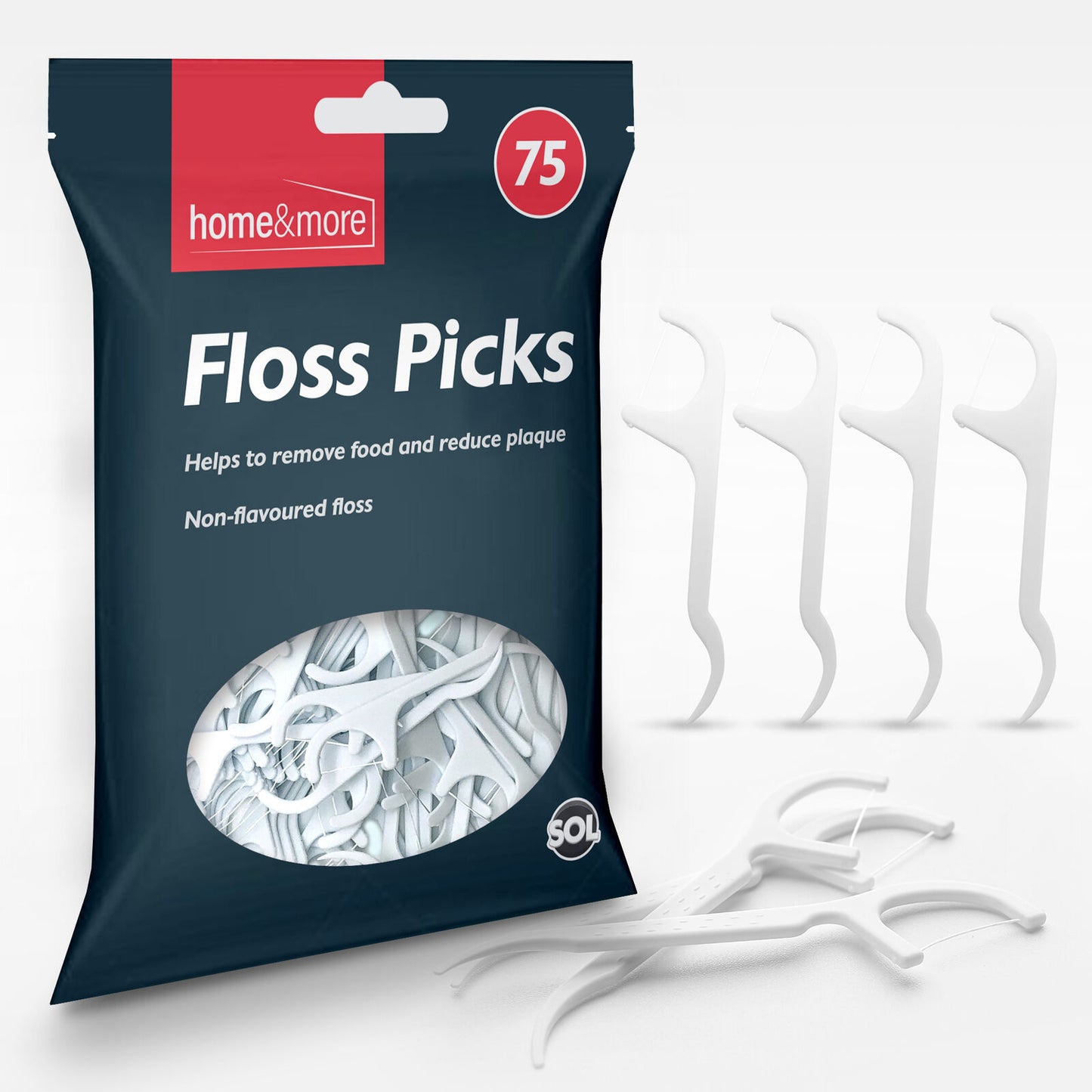 75pk Dental Floss Sticks | Interdental Tooth Harps Teeth Picks Oral Plaque Care