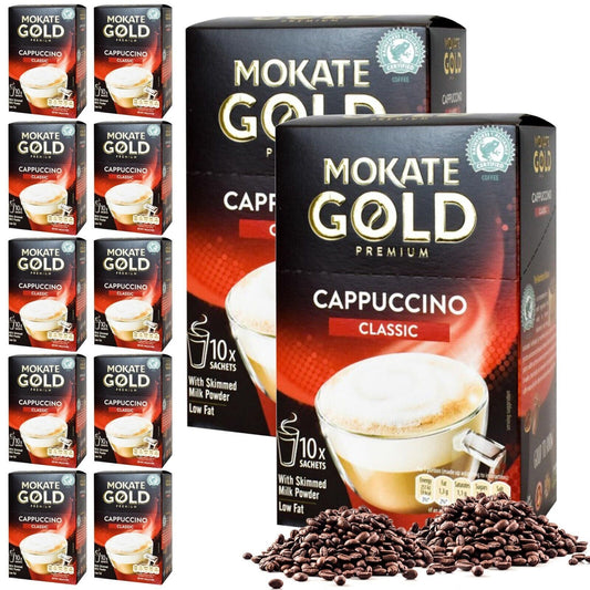 60-120 Mokate Gold Cappuccino Coffee Sachets | Classic Chocolate Instant Sticks