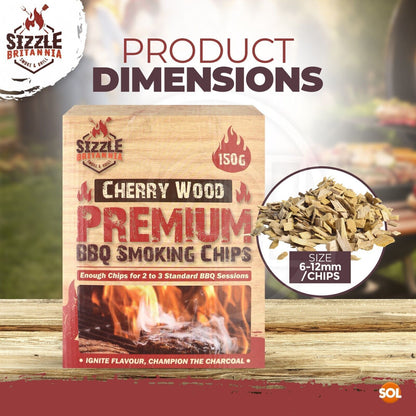 BBQ Smoking Wood Chips For Food 150g Smoker Chunks | Apple Hickory Walnut Cherry