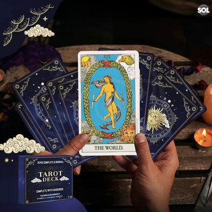 78 Tarot Cards Deck Set Box For Beginners and Party Games & Playing Guide Book