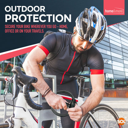 Bike Lock Cable with Keys | 650mm Heavy Duty Strong Steel Bicycle Security Chain
