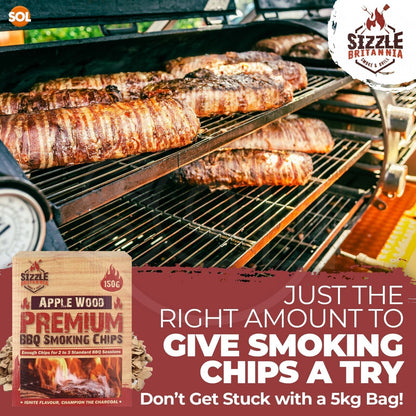 BBQ Smoking Wood Chips For Food 150g Smoker Chunks | Apple Hickory Walnut Cherry