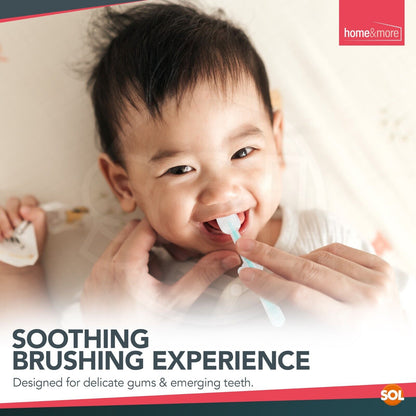2PK Baby Toothbrush Silicone Toddler Teething Soft Teeth Brush Chewable Teether