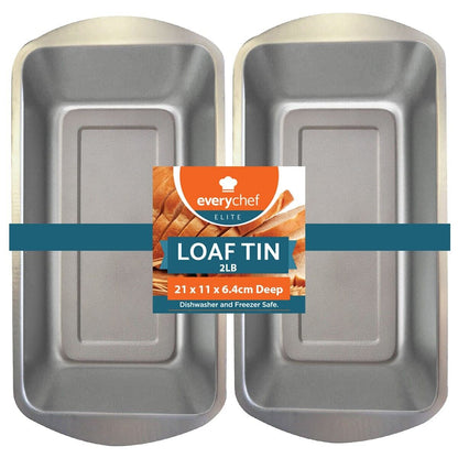 2-4 2lb Loaf Tin Set | 21 x 11 x 6.4 CM Bread Baking Cake Pan Oven Tray Bakeware