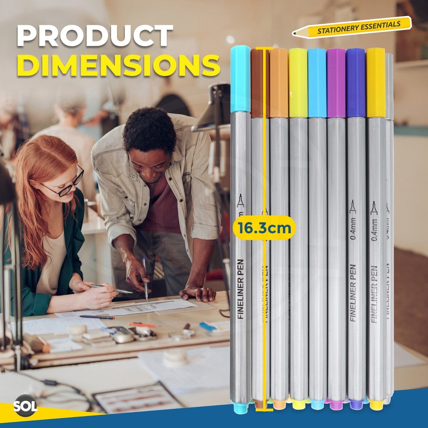 32 Coloured Fine Liner Pens Set | 0.4mm Art Colouring Pack
