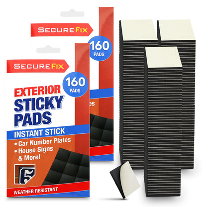 80-320 Exterior Sticky Pads | Strong Double Sided Self Adhesive Outdoor Mounting