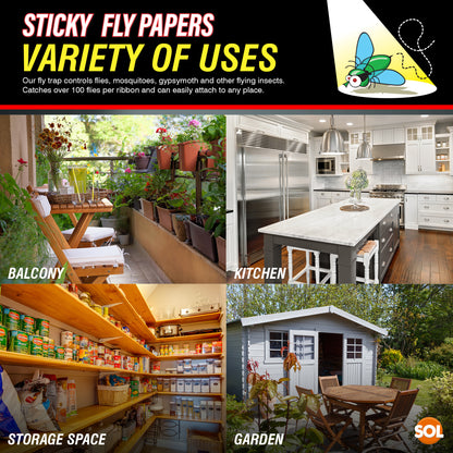 Fly Catcher Insect Trap | Sticky Glue Paper | 8 Pack