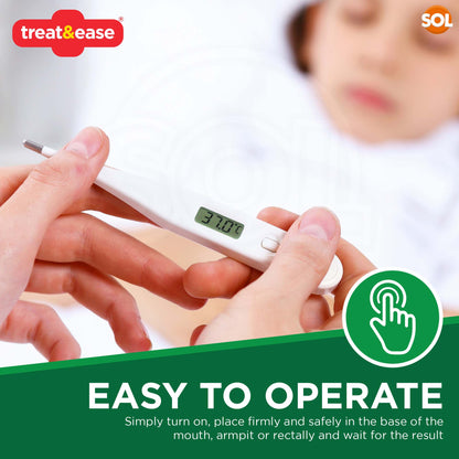 Digital Thermometer Medical LCD Audible Alarm Baby Adult
