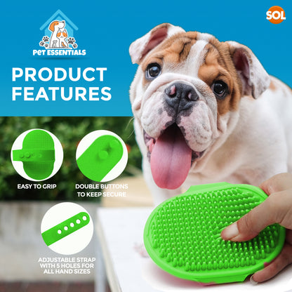 Dog Grooming Mitt Pet Glove Brush | Cat Fur Hair Remover Deshedding Hand Massage