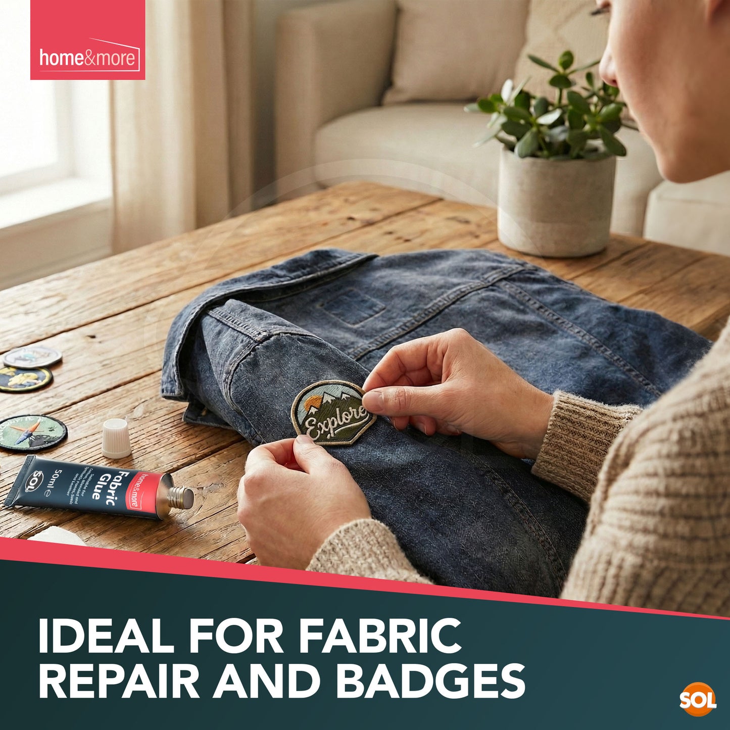 Fabric Glue 50ml | Washable Repair Adhesive for Sewing