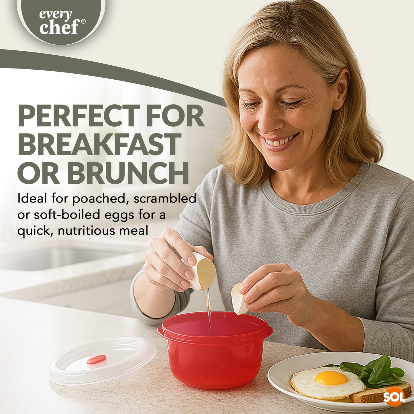 2pk Microwave Egg Cooker - Plastic Poacher for Soft or Hard Eggs